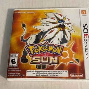 Pokémon sun 3DS Nintendo game.